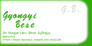 gyongyi bese business card