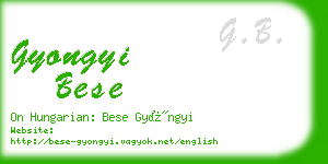 gyongyi bese business card
